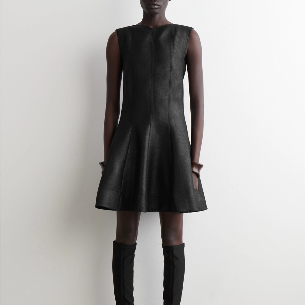 COS Black Sleeveless Fit-and-Flare Dress